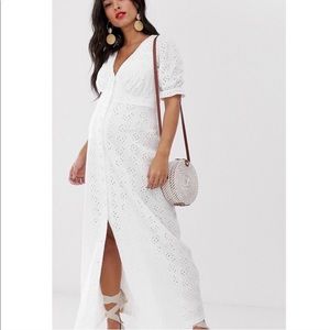White maternity dress
